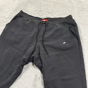 Nike Pants Mens 3XL Black Fleece Joggers Sweatpants Drawstring Athletic Logo